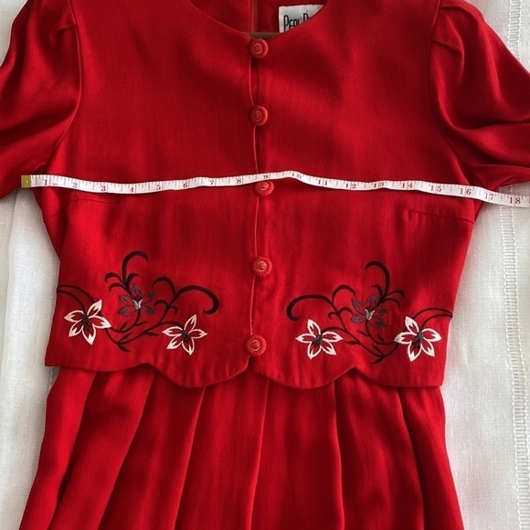 Vintage Peri Petites long red dress. - Picture 16 of 16
